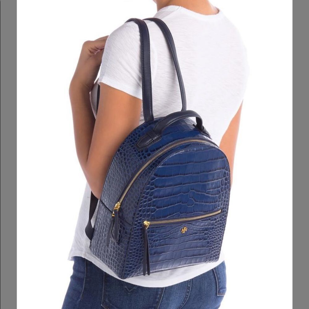 Tory Burch tory burch croc-embossed backpack - Picture 6 of 10